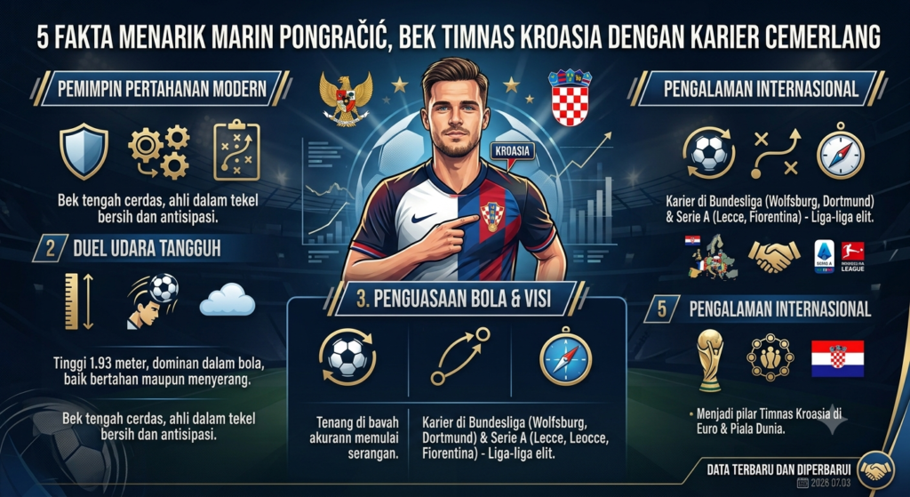 5 Fakta Menarik Marin Pongračić, Bek Timnas Kroasia dengan Karier Cemerlang