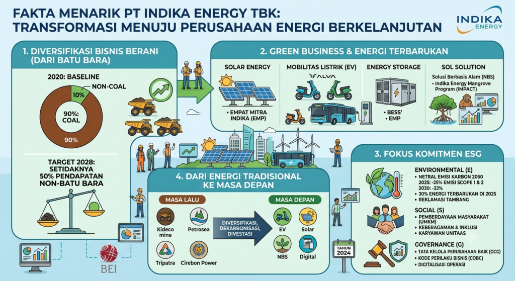 Fakta Menarik PT Indika Energy Tbk: Transformasi Menuju Perusahaan Energi Berkelanjutan