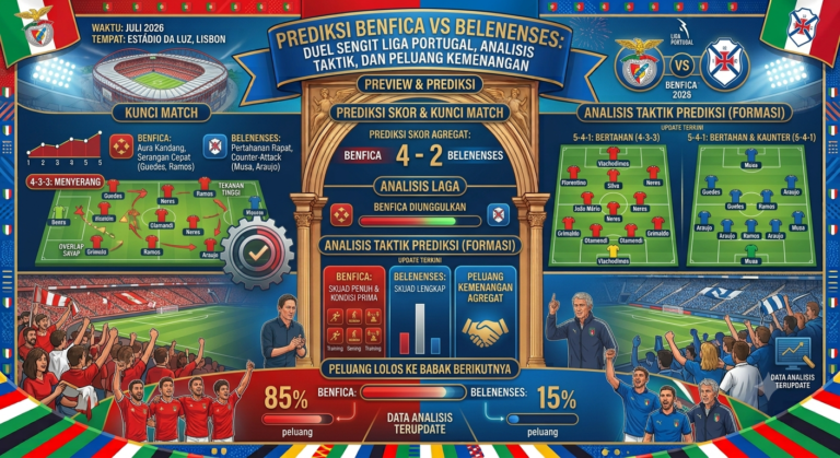 Prediksi Benfica vs Belenenses: Duel Sengit Liga Portugal, Analisis Taktik, dan Peluang Kemenangan
