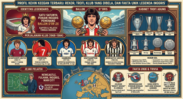 Profil Kevin Keegan Terbaru: Rekor, Trofi, Klub yang Dibela, dan Fakta Unik Legenda Inggris