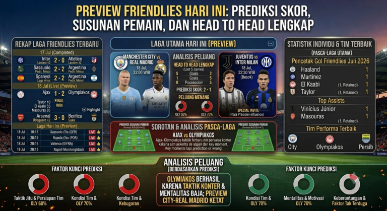 Preview Friendlies Hari Ini: Prediksi Skor, Susunan Pemain, dan Head to Head Lengkap