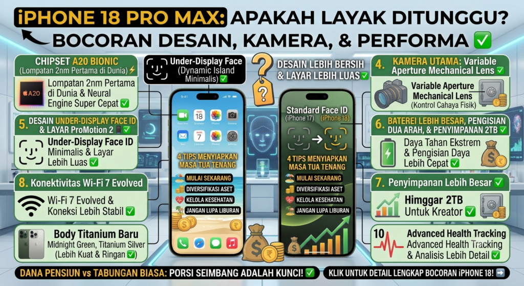 Apakah iPhone 18 Pro Max Layak Ditunggu? Ini Bocoran Desain, Kamera, dan Performa