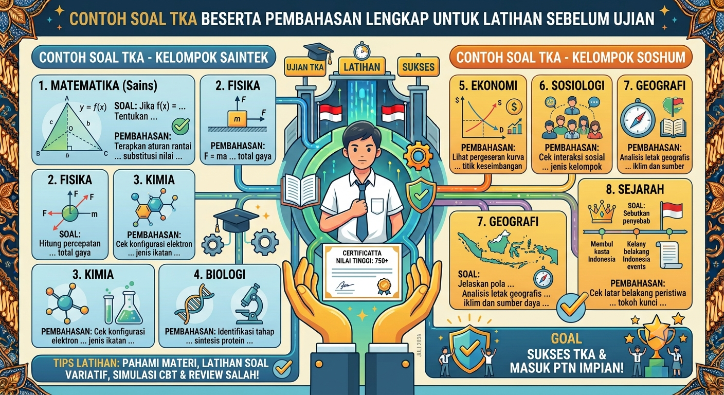 Contoh Soal TKA Beserta Pembahasan Lengkap untuk Latihan Sebelum Ujian