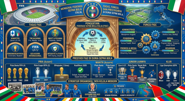 Apa Itu FIGC? Mengenal Federasi Sepak Bola Italia, Tugas, Fungsi, dan Prestasinya di Dunia Sepak Bola
