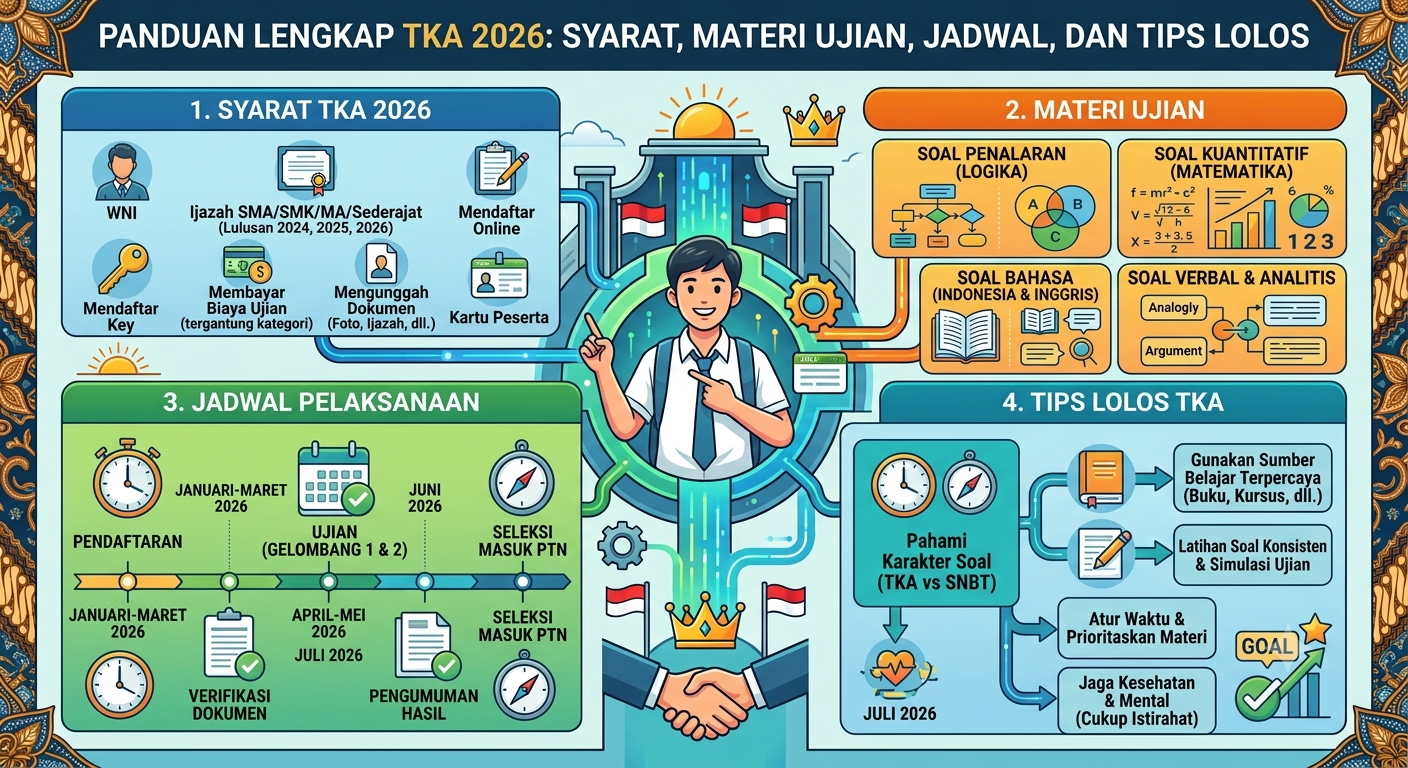 Panduan Lengkap TKA 2026: Syarat, Materi Ujian, Jadwal, dan Tips Lolos