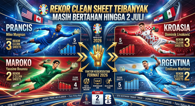 Rekor Clean Sheet Terbanyak Masih Bertahan Hingga 2 Juli