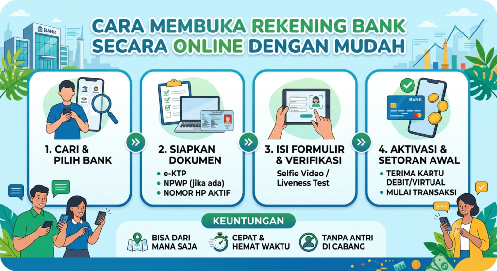 Cara Membuka Rekening Bank Secara Online dengan Mudah, Cepat, dan Aman