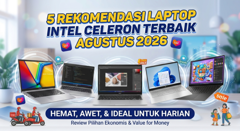 5 Rekomendasi Laptop Intel Celeron Terbaik Agustus 2026: Hemat, Awet, dan Ideal untuk Harian
