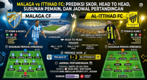 Malaga vs Ittihad FC: Prediksi Skor, Head to Head, Susunan Pemain, dan Jadwal Pertandingan