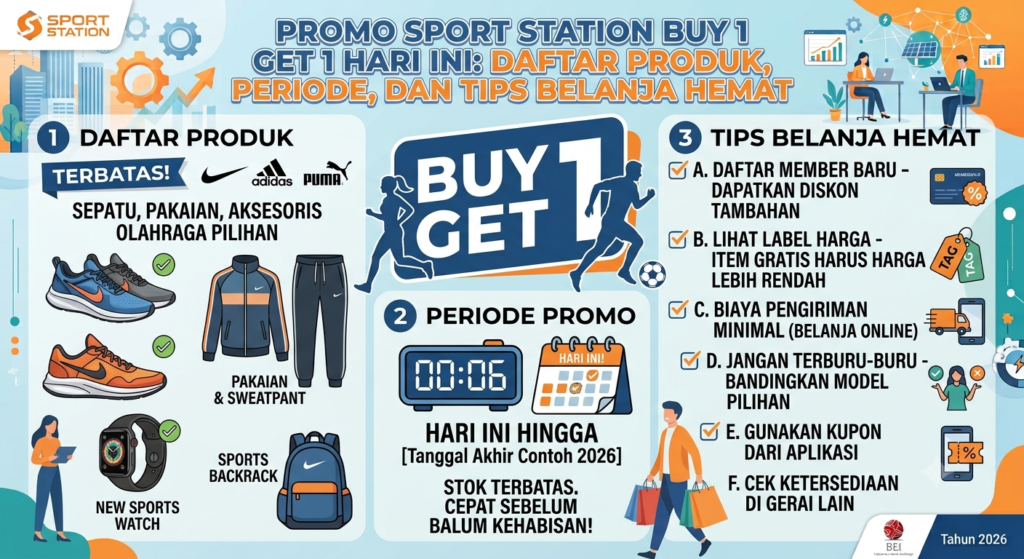 Promo Sport Station Buy 1 Get 1 Hari Ini: Daftar Produk, Periode, dan Tips Belanja Hemat
