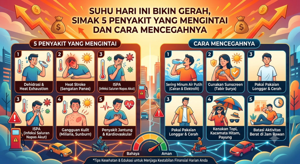 Suhu Hari Ini Bikin Gerah, Simak 5 Penyakit yang Mengintai dan Cara Mencegahnya