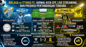 Malaga vs Ittihad FC: Jadwal Kick-Off, Live Streaming, dan Prediksi Pertandingan Terbaru