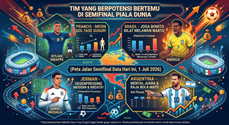 Tim yang Berpotensi Bertemu di Semifinal Piala Dunia