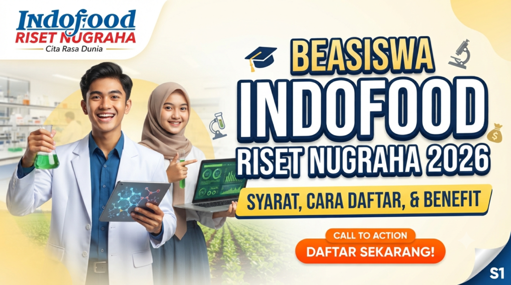Mahasiswa melakukan riset laboratorium untuk program Beasiswa Indofood Riset Nugraha 2026"