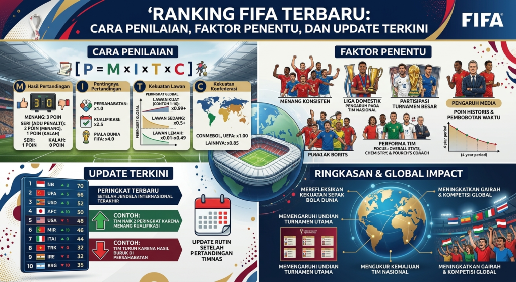 Ranking FIFA Terbaru: Cara Penilaian, Faktor Penentu, dan Update Terkini