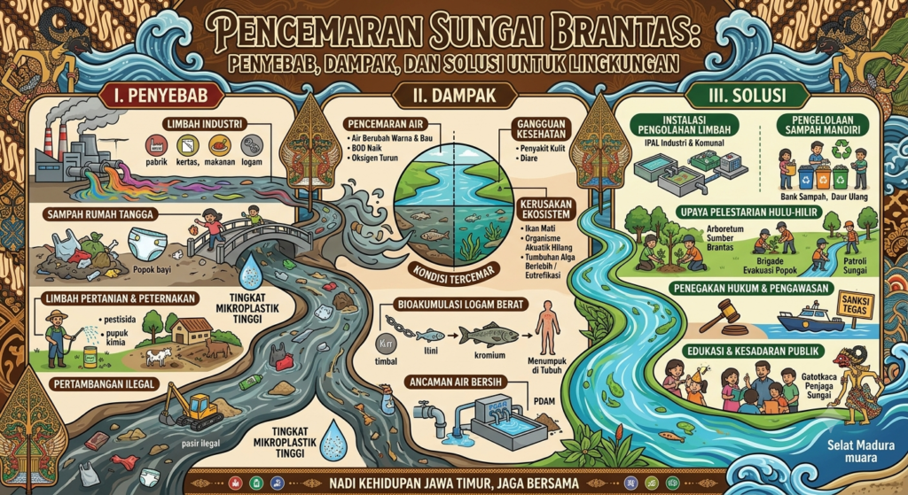 Pencemaran Sungai Brantas: Penyebab, Dampak, dan Solusi untuk Lingkungan