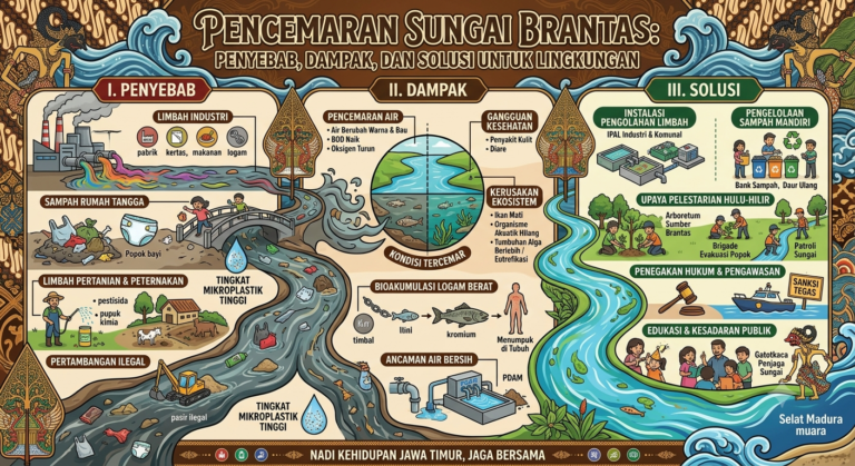 Pencemaran Sungai Brantas: Penyebab, Dampak, dan Solusi untuk Lingkungan