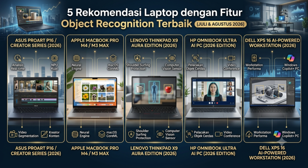 5 Rekomendasi Laptop dengan Fitur Object Recognition Terbaik (Juli & Agustus 2026)