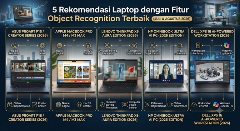 5 Rekomendasi Laptop dengan Fitur Object Recognition Terbaik (Juli & Agustus 2026)