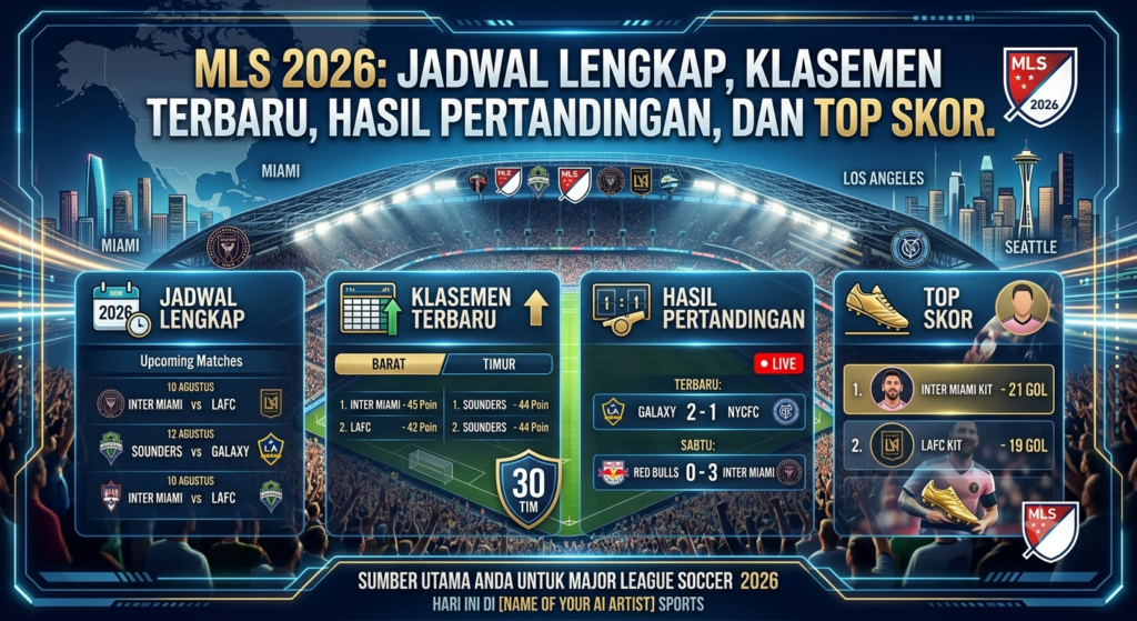 MLS 2026: Jadwal Lengkap, Klasemen Terbaru, Hasil Pertandingan, dan Top Skor