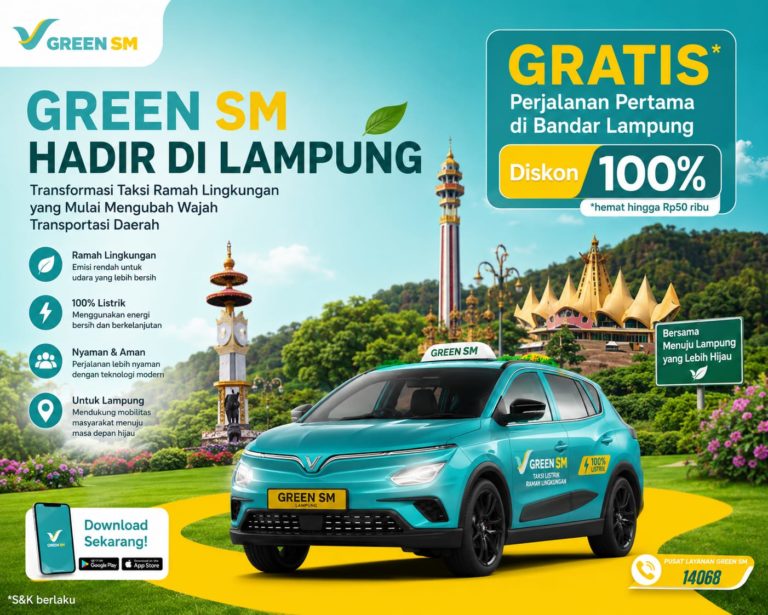 Green SM Hadir di Lampung: Transformasi Taksi Ramah Lingkungan yang Mulai Mengubah Wajah Transportasi Daerah