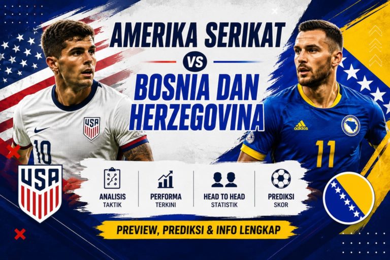 Amerika Serikat vs Bosnia dan Herzegovina: Hasil, Statistik, dan Momen Kunci Pertandingan Terbaru 2026