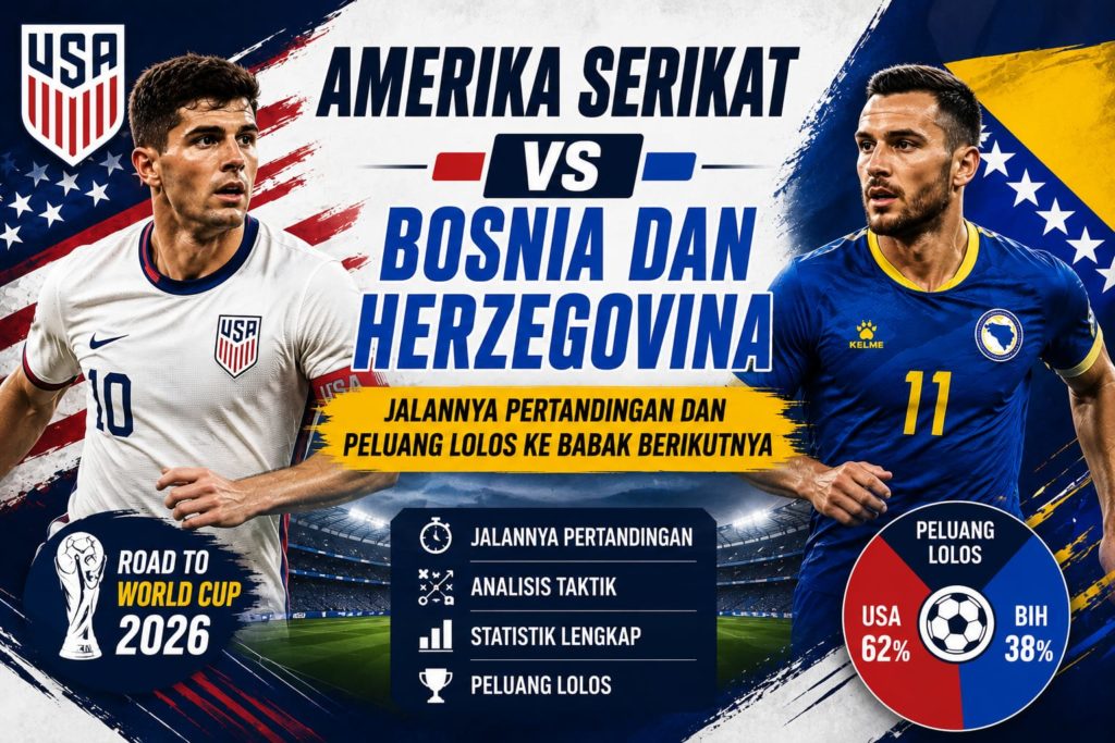 Amerika Serikat vs Bosnia dan Herzegovina: Jalannya Pertandingan dan Peluang Lolos ke Babak Berikutnya