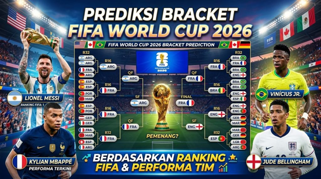 Prediksi FIFA World Cup Brackets 2026 Berdasarkan Ranking FIFA dan Performa Terkini Tim