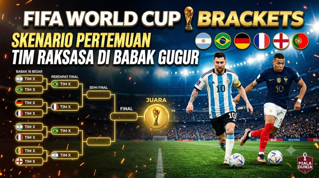 FIFA World Cup Brackets dan Skenario Pertemuan Tim Raksasa di Babak Gugur Piala Dunia