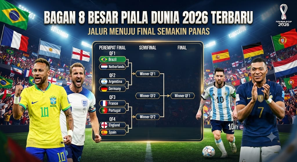 Bagan 8 Besar Piala Dunia 2026 Terbaru: Jalur Menuju Final Semakin Panas