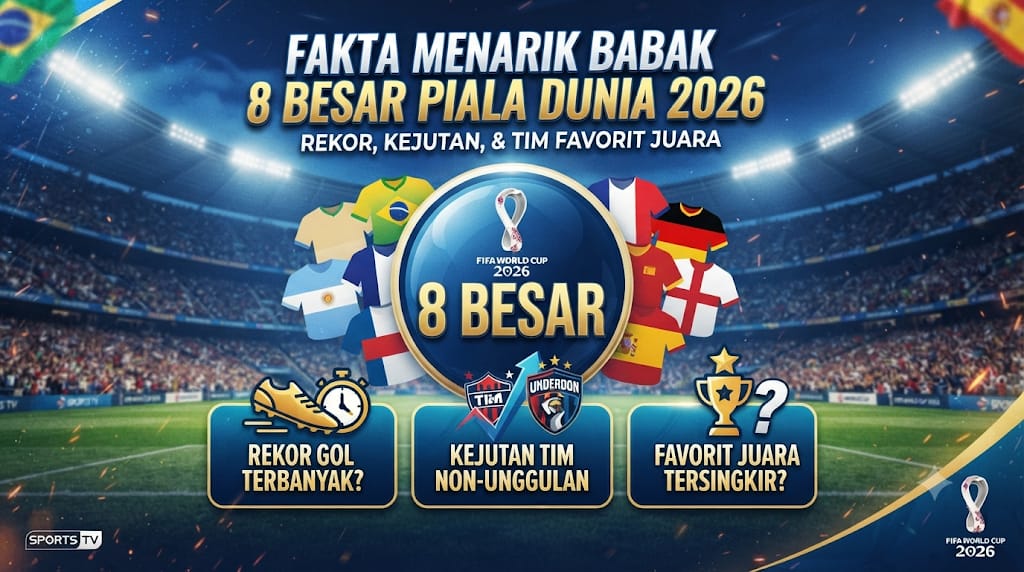 Fakta Menarik Babak 8 Besar Piala Dunia 2026: Rekor, Kejutan, dan Tim Favorit Juara