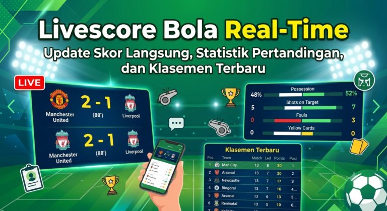 Livescore Bola Real-Time: Update Skor Langsung, Statistik Pertandingan, dan Klasemen Terbaru