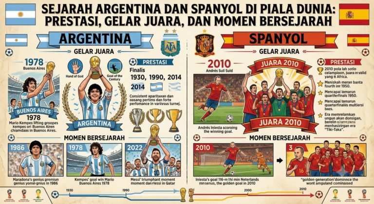 Argentina atau Spanyol? Analisis Taktik, Skuad, dan Peluang Juara Piala Dunia