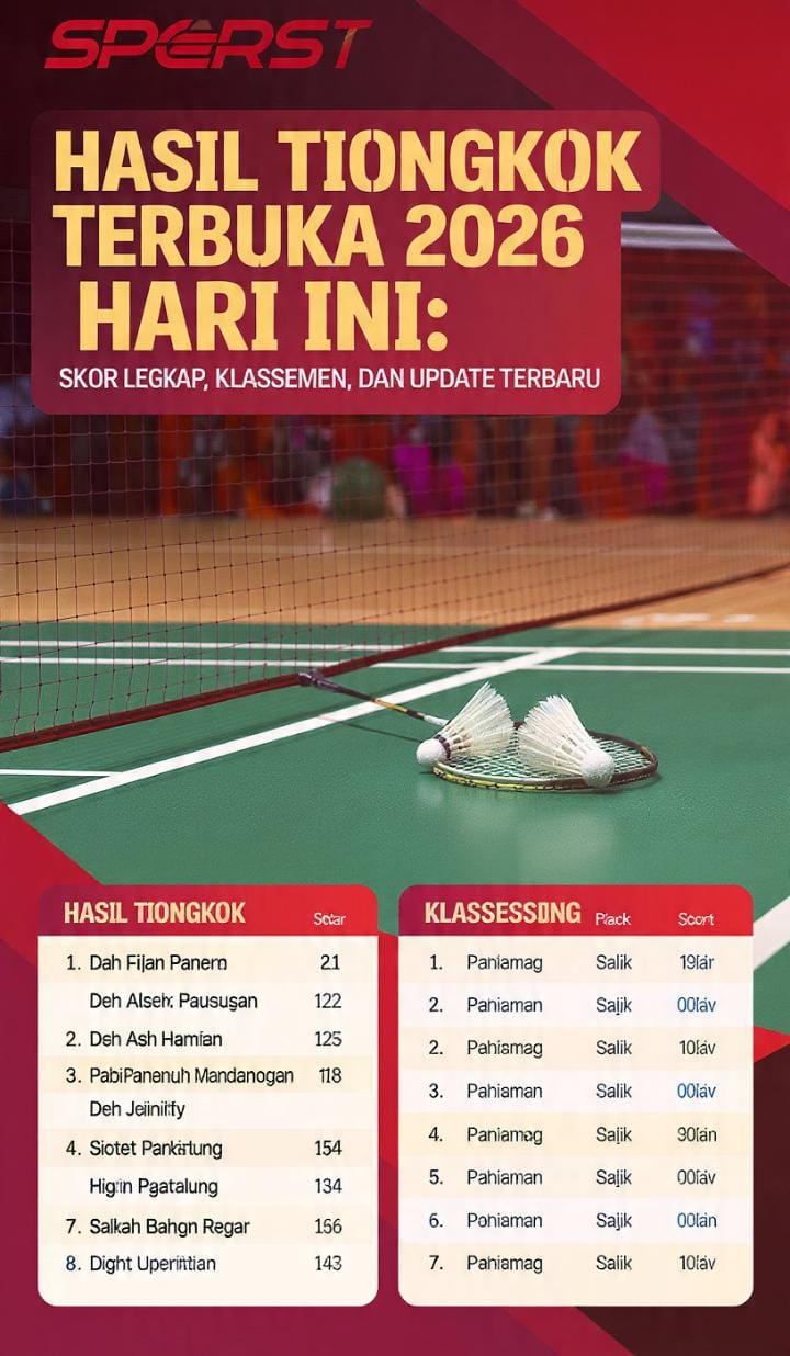 Hasil Tiongkok Terbuka 2026 Hari Ini: Skor Lengkap, Klasemen, dan Update Terbaru