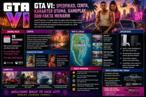 GTA VI: Spesifikasi, Cerita, Karakter Utama, Gameplay, dan Fakta Menarik