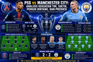PSG vs Manchester City: Analisis Kekuatan Tim, Taktik, Pemain Bintang, dan Prediksi