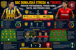 DAC Dunajská Streda vs Twente: Preview Pertandingan, Pemain Kunci, Taktik, dan Prediksi Hasil