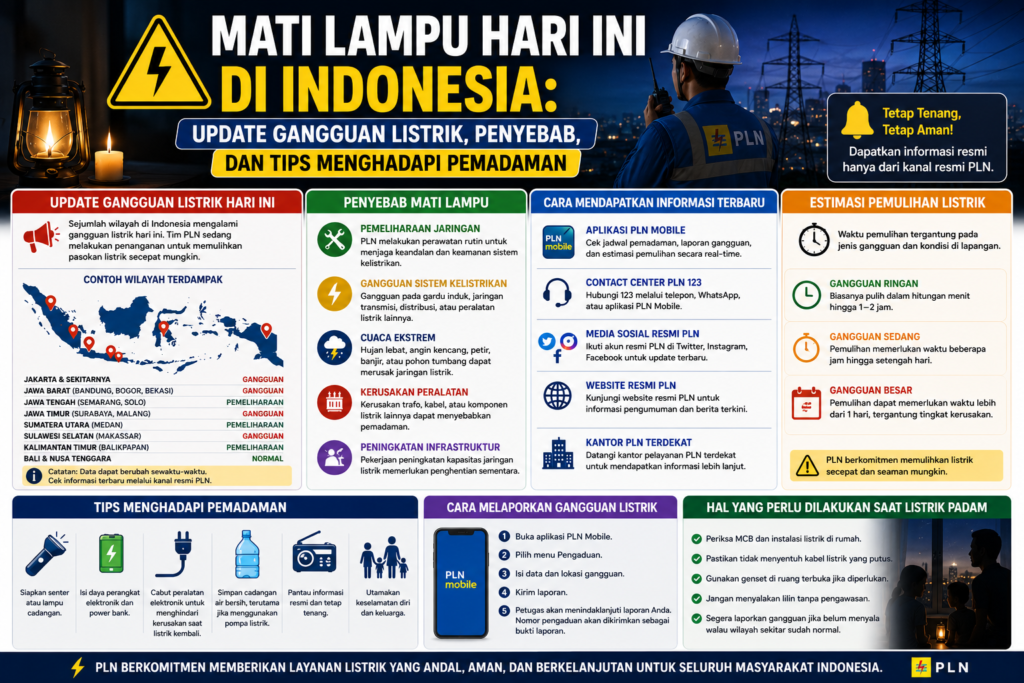 Mati Lampu Hari Ini di Indonesia: Update Gangguan Listrik, Penyebab, dan Tips Menghadapi Pemadaman