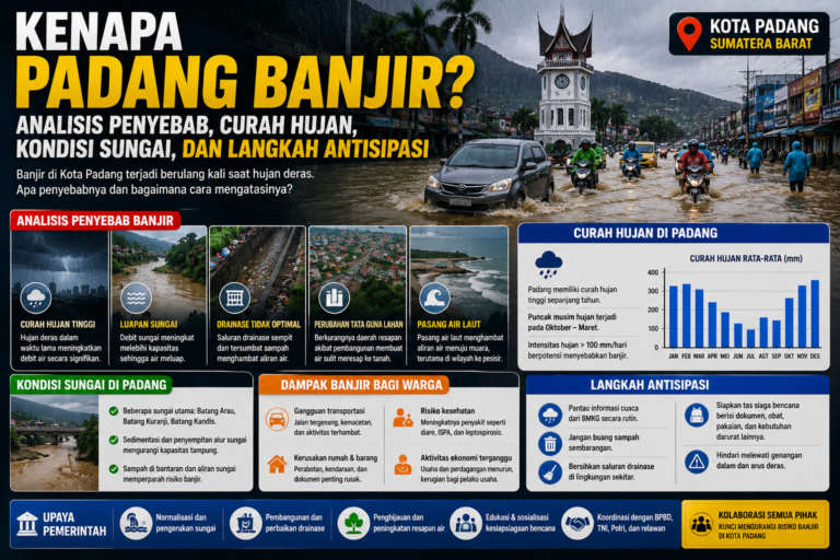 Kenapa Padang Banjir? Analisis Penyebab, Curah Hujan, Kondisi Sungai, dan Langkah Antisipasi