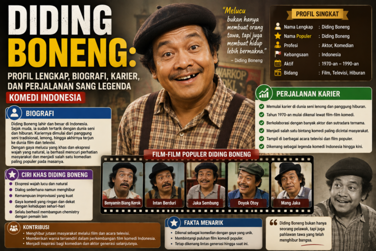 Diding Boneng: Profil Lengkap, Biografi, Karier, dan Perjalanan Sang Legenda Komedi Indonesia