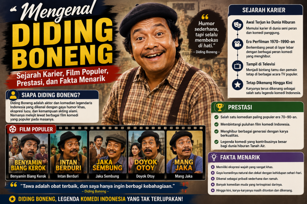 Mengenal Diding Boneng: Sejarah Karier, Film Populer, Prestasi, dan Fakta Menarik