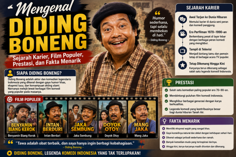 Mengenal Diding Boneng: Sejarah Karier, Film Populer, Prestasi, dan Fakta Menarik
