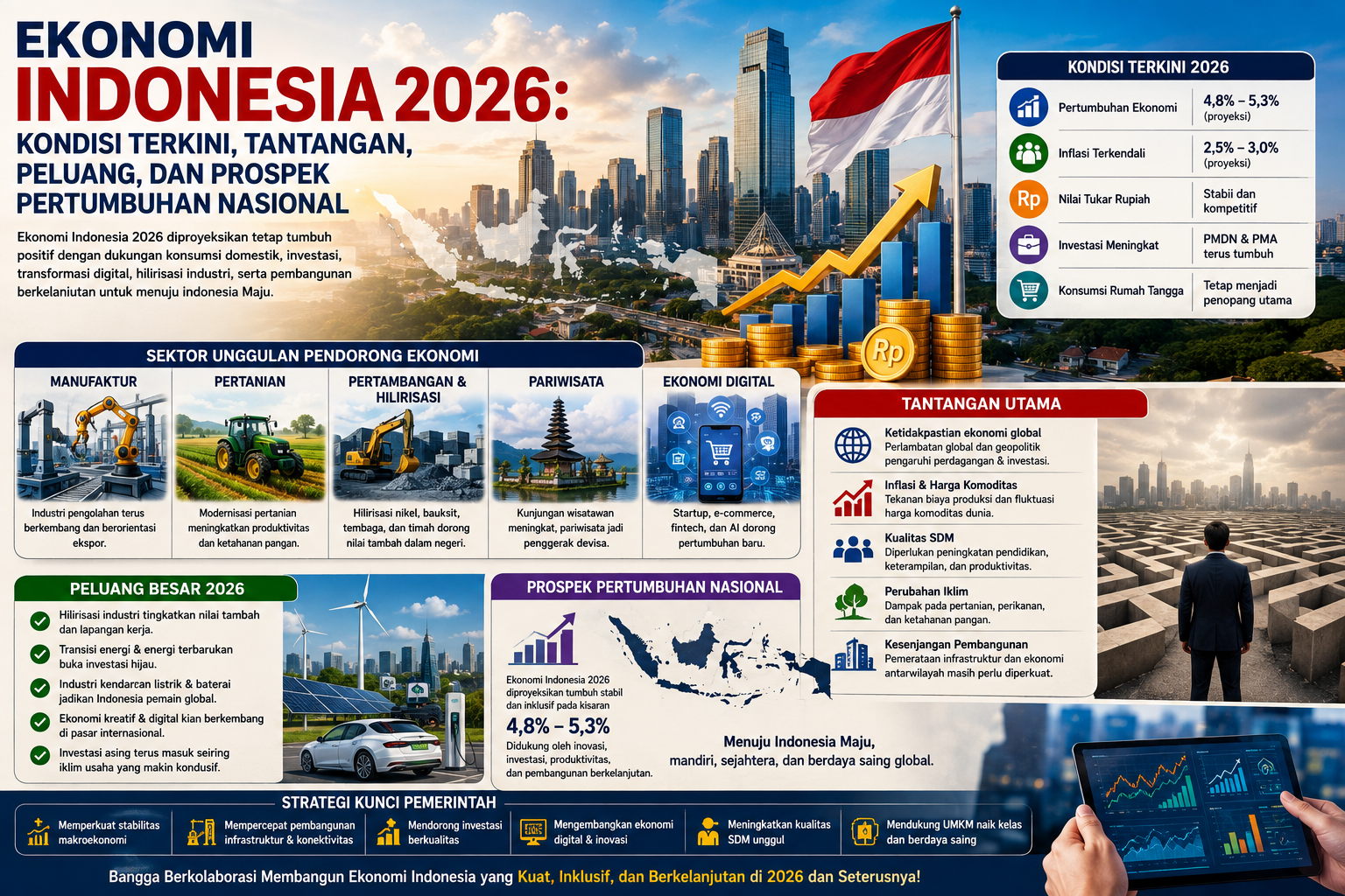 Ekonomi Indonesia 2026: Kondisi Terkini, Tantangan, Peluang, dan Prospek Pertumbuhan Nasional