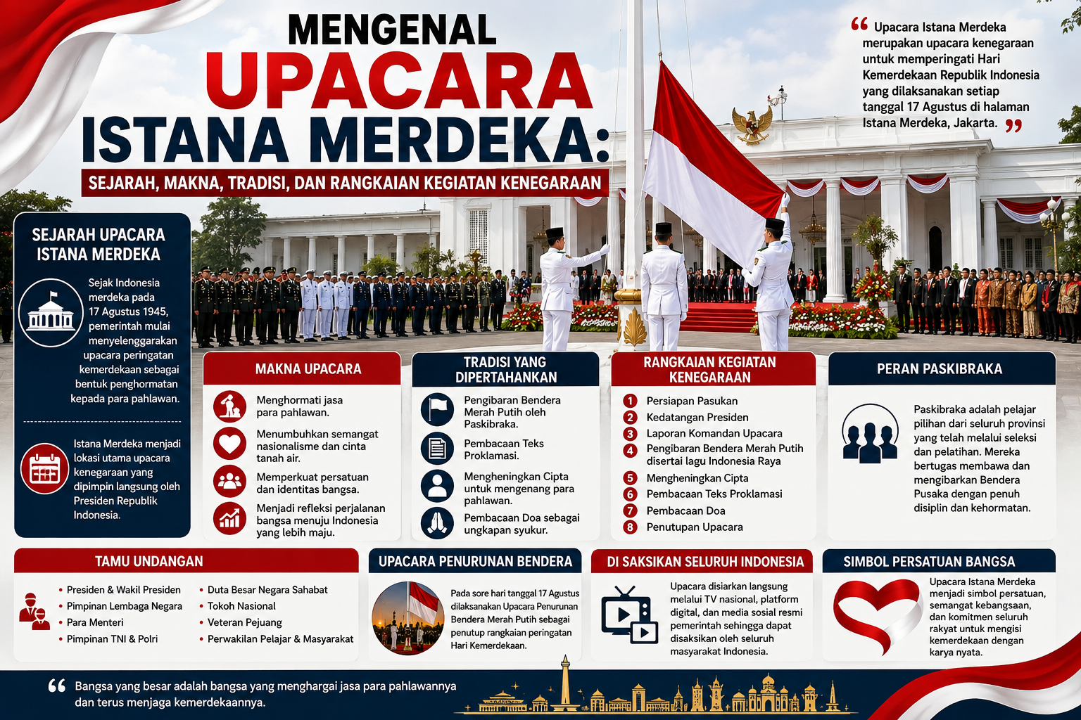Mengenal Upacara Istana Merdeka: Sejarah, Makna, Tradisi, dan Rangkaian Kegiatan Kenegaraan