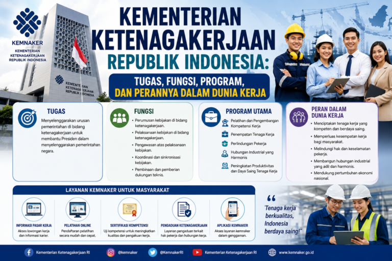 Kementerian Ketenagakerjaan Republik Indonesia: Tugas, Fungsi, Program, dan Perannya dalam Dunia Kerja