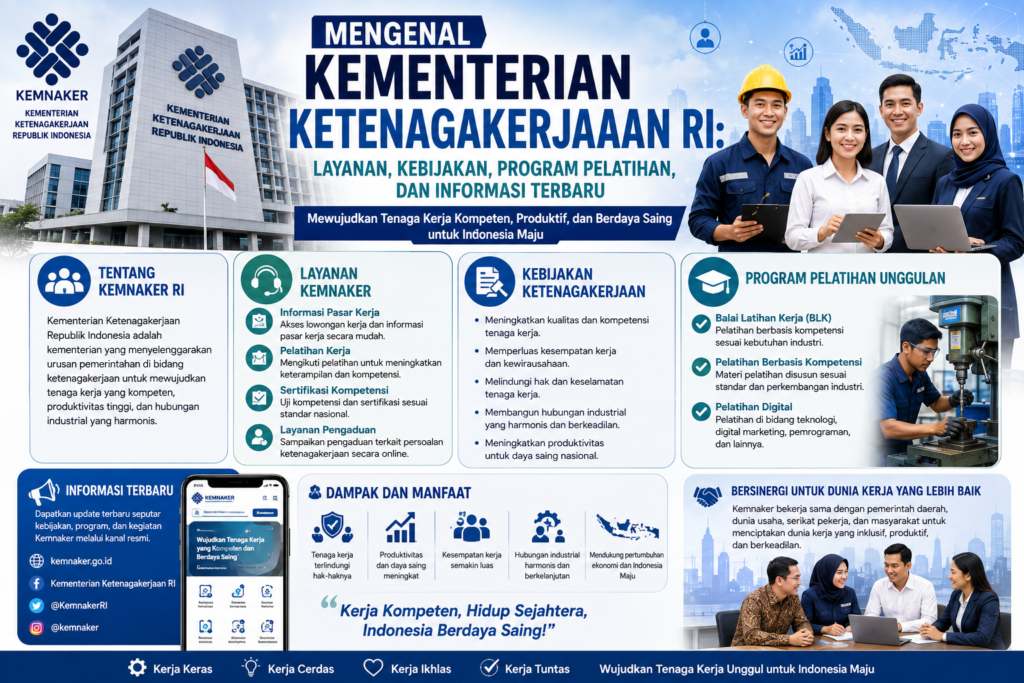 Mengenal Kementerian Ketenagakerjaan RI: Layanan, Kebijakan, Program Pelatihan, dan Informasi Terbaru