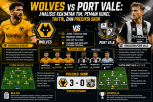 Wolves vs Port Vale: Analisis Kekuatan Tim, Pemain Kunci, Taktik, dan Prediksi Skor