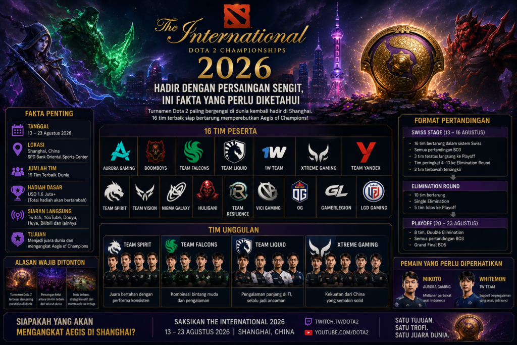 The International 2026 Hadir dengan Persaingan Sengit, Ini Fakta yang Perlu Diketahui