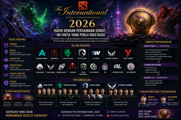 The International 2026 Hadir dengan Persaingan Sengit, Ini Fakta yang Perlu Diketahui