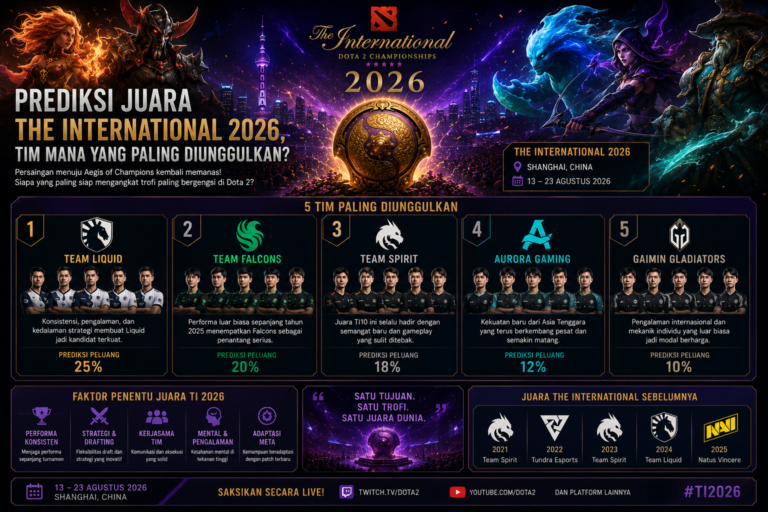 Prediksi Juara The International 2026, Tim Mana yang Paling Diunggulkan?